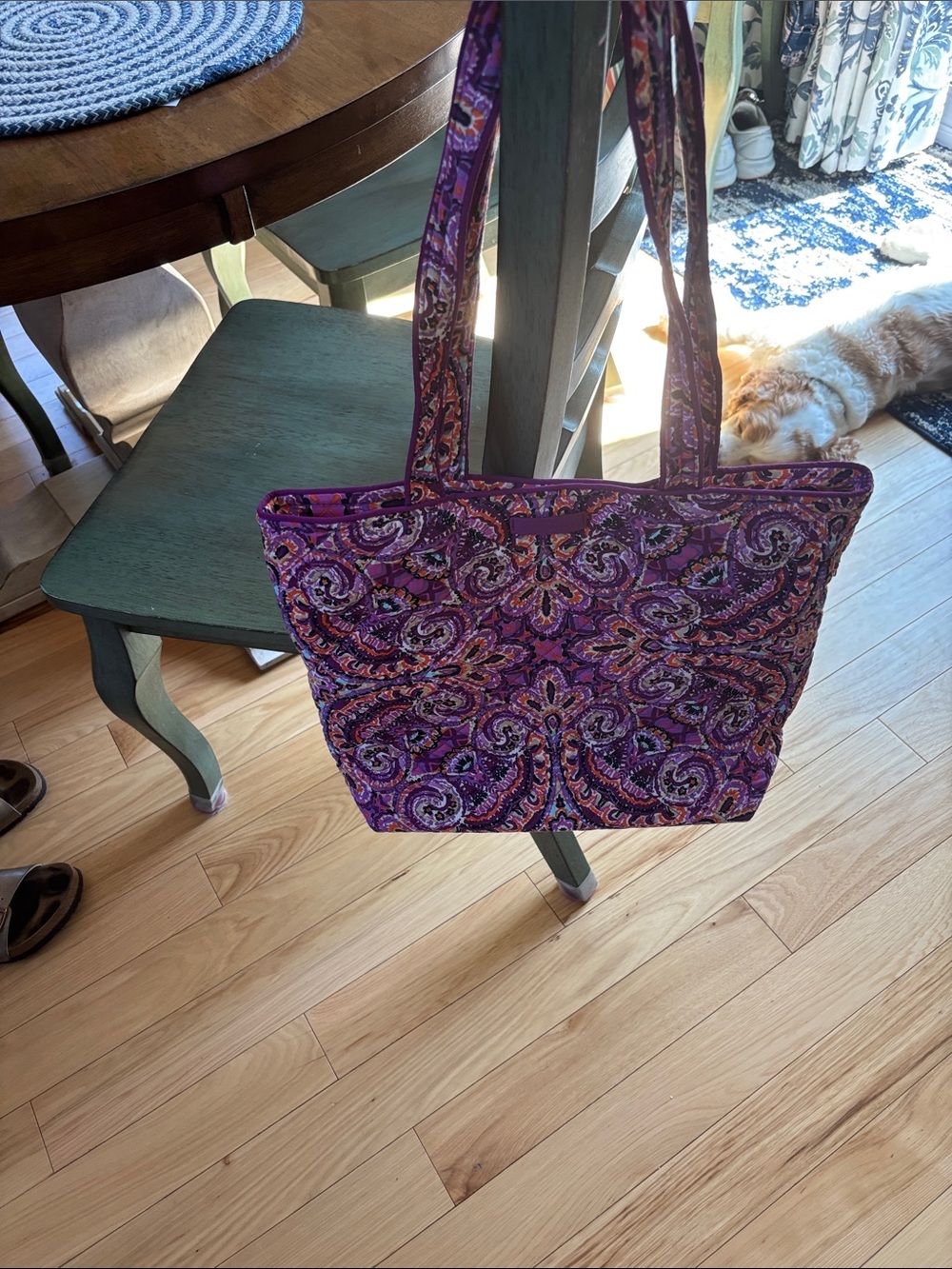 Purple Paisley Quilted Tote Bag from Vera Bradley